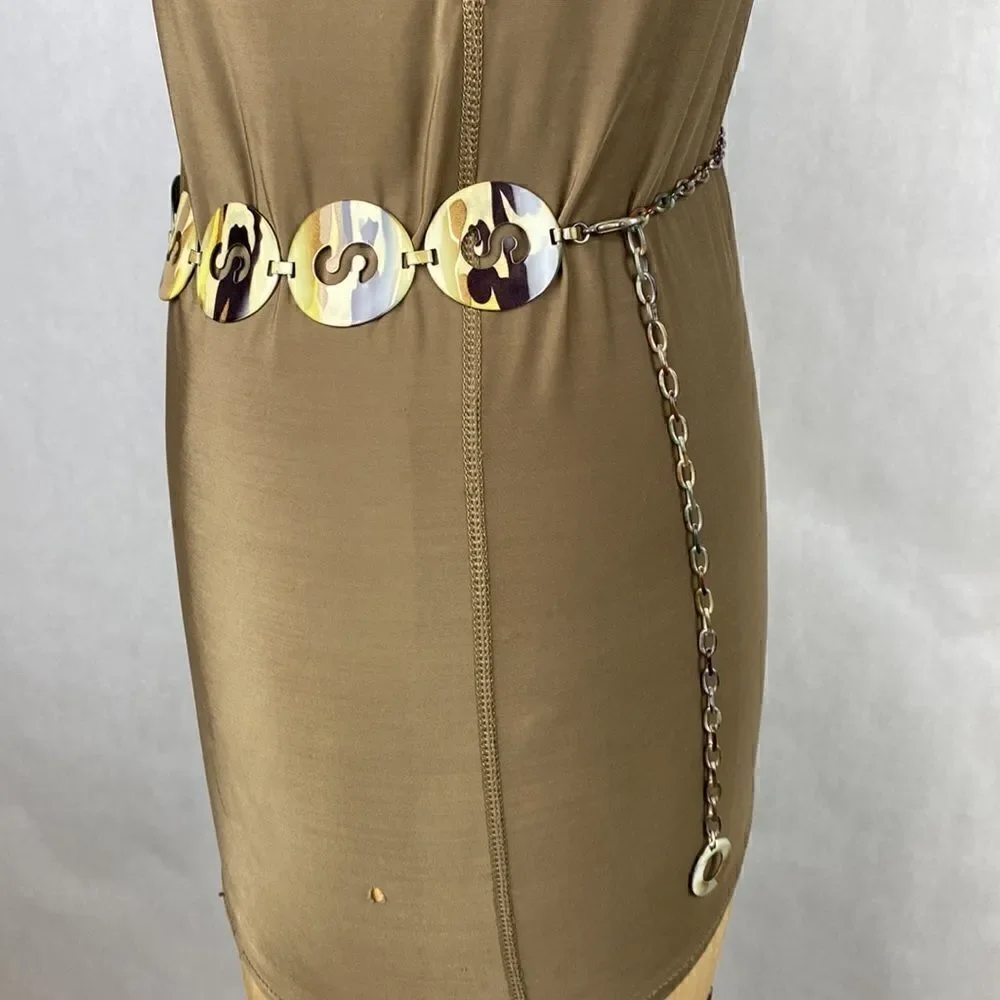 Metal Medallion Belt Camo Womens Chain S Cutout